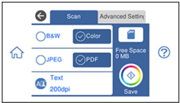 EPSON XP-8600 - Starting a Scan Using the Product Control Panel - 3
