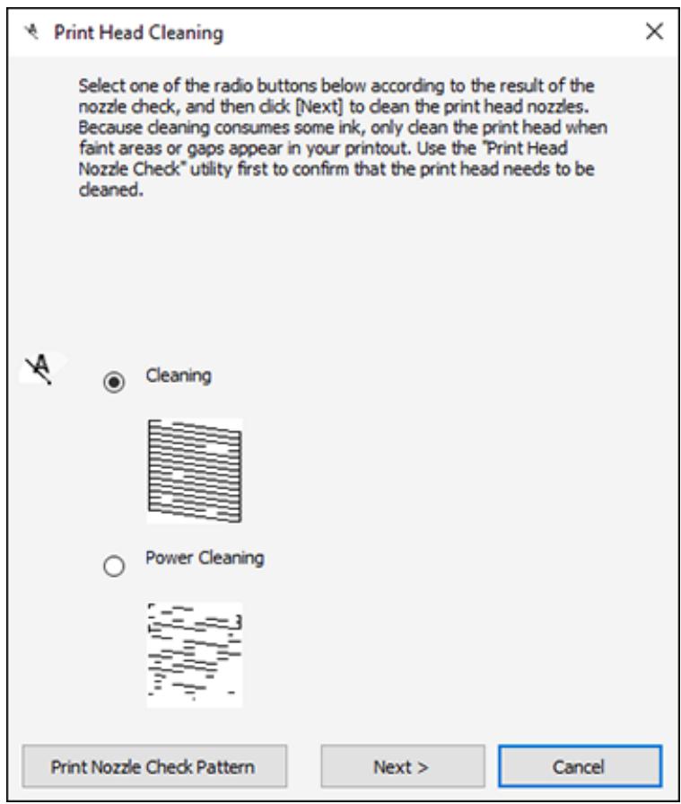 EPSON XP-8600 - Cleaning the Print Head Using a Computer Utility - 1
