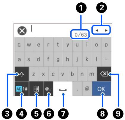 EPSON XP-8600 - Entering Characters on the LCD Screen - 1