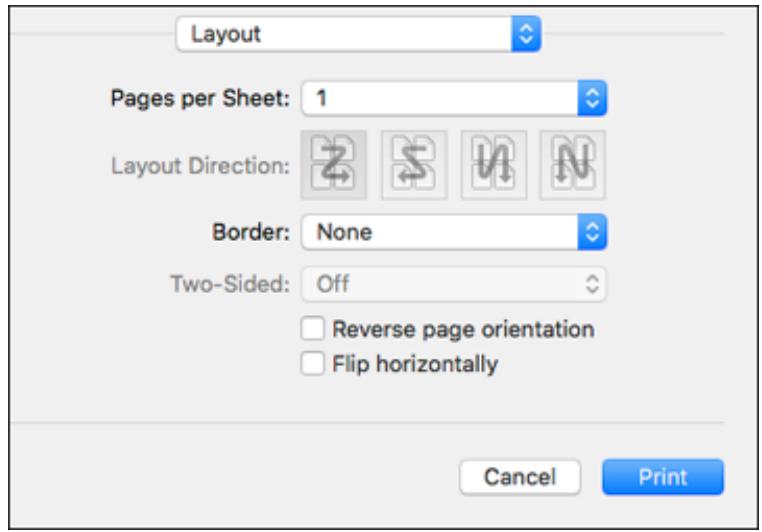 EPSON XP-8600 - Selecting Print Layout Options - Mac - 1