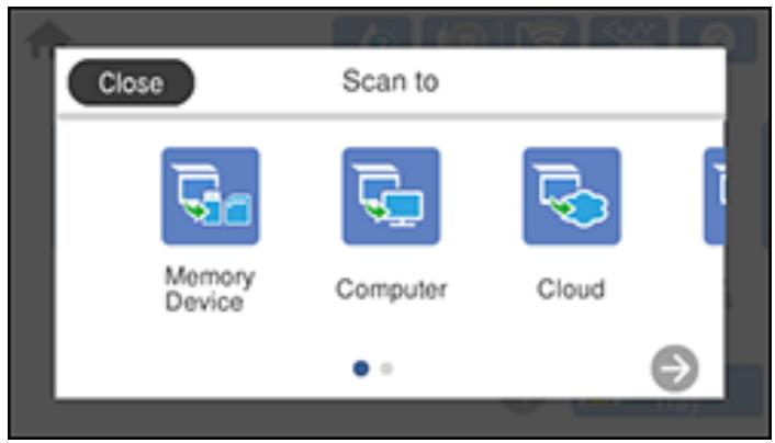 EPSON XP-8600 - Starting a Scan Using the Product Control Panel - 2