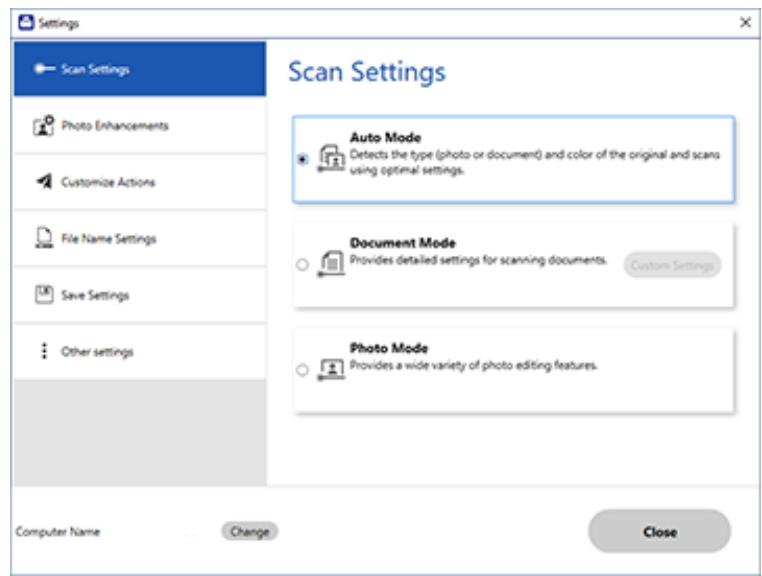 EPSON XP-8600 - Click the Settings button. - 1