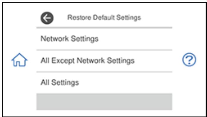 EPSON XP-8600 - Resetting Control Panel Defaults - 1