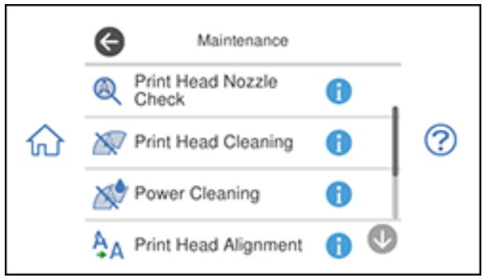 EPSON XP-8600 - Power Cleaning Using the Product Control Panel - 1