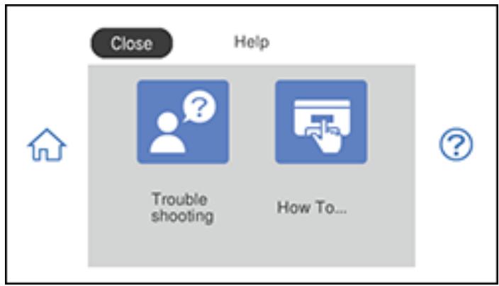 EPSON XP-8600 - Viewing the Help Screen - 1