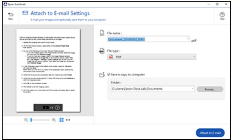 EPSON XP-8600 - Attaching a Scan to Email - 1