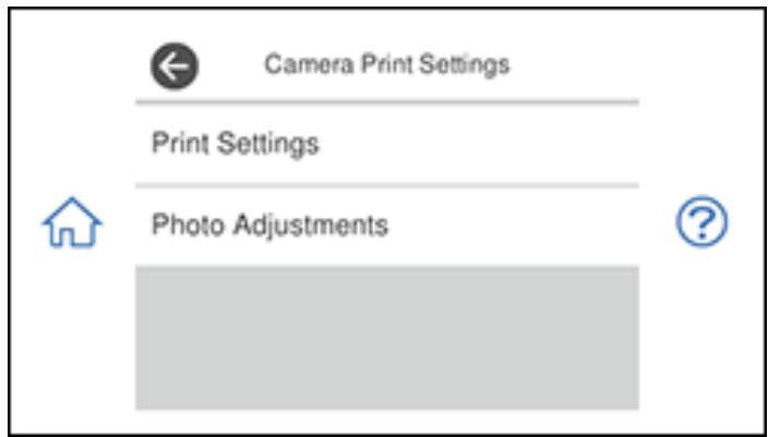 EPSON XP-8600 - Select Camera Print Settings. - 1