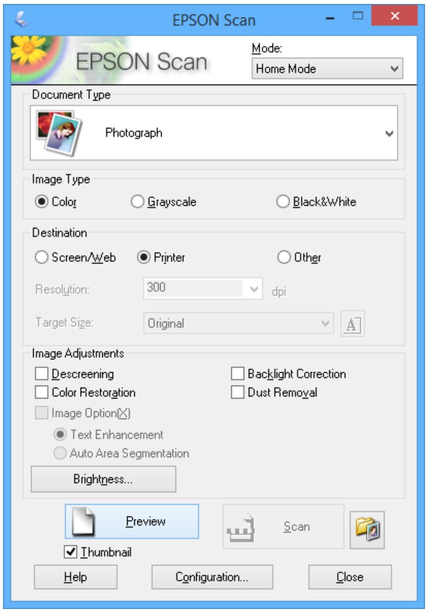 EPSON WORKFORCE WF-2850 DWF - Select Home Mode from the Model list. - 1