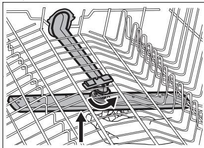 AEG-ELECTROLUX FFB51400ZM  -  FFB51400ZW - Nettoyage du bras d'aspersion supérieur - 3