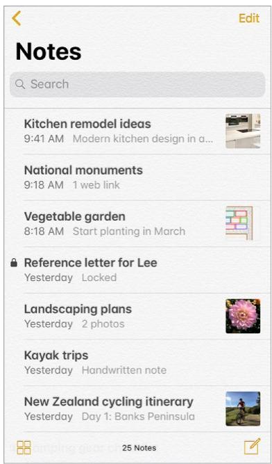 APPLE IPHONE 8 - Organize your notes - 1