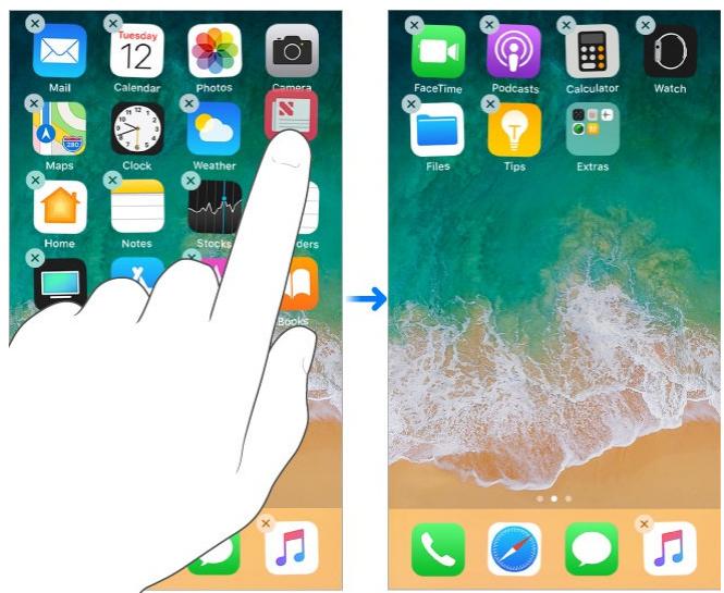 APPLE IPHONE 8 - Arrange your apps - 2