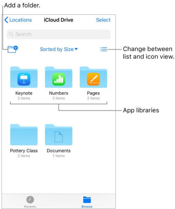 APPLE IPHONE 8 - Organize documents and folders - 1
