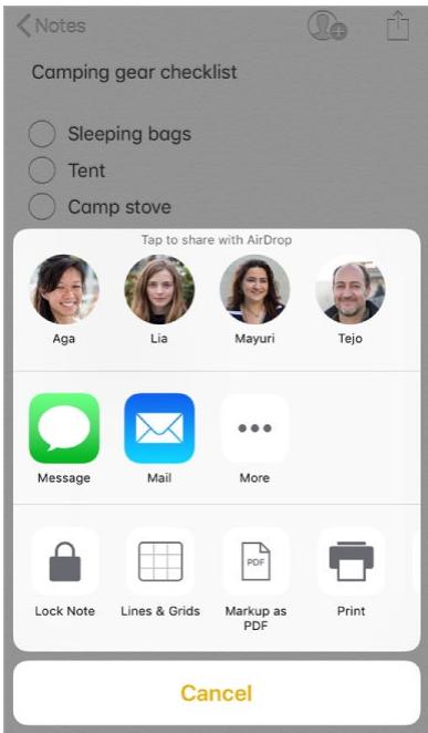 APPLE IPHONE 8 - Share notes - 1