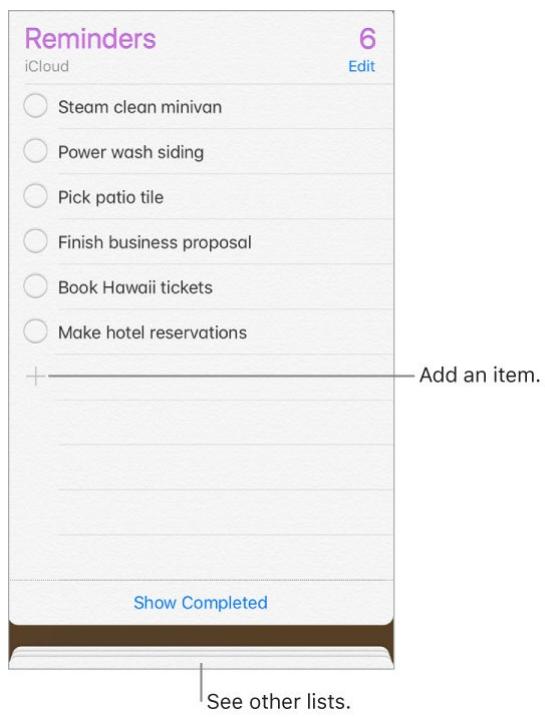 APPLE IPHONE 8 - Reminder lists - 1