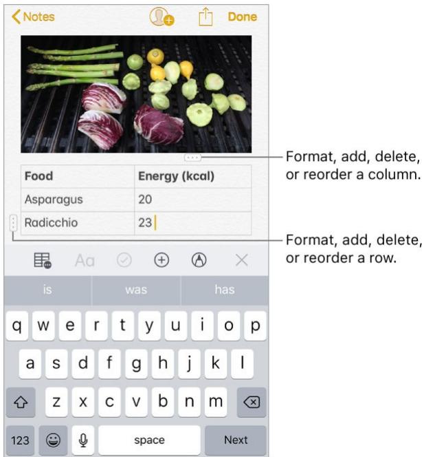 APPLE IPHONE 8 - Add a table - 1