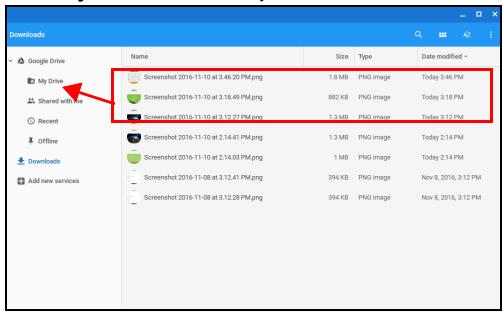 ACER CHROMETAB D651N-K8FS STYLET - Sync files from Downloads to Google Drive - 2