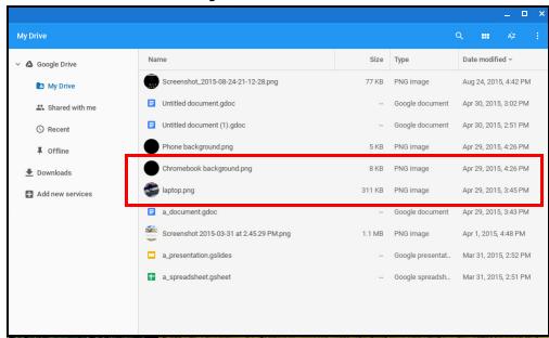 ACER CHROMETAB D651N-K8FS STYLET - Sync files from Downloads to Google Drive - 3