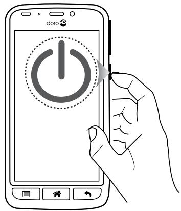 DORO PHONEEASY 508 - Allumer le téléphone - 1
