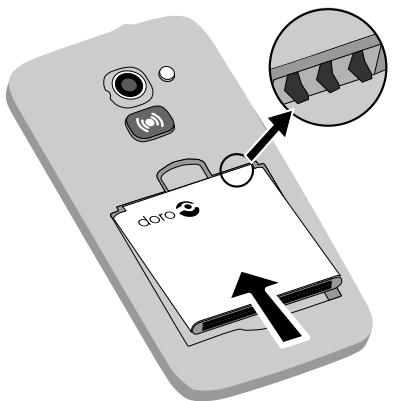 DORO PHONEEASY 631 - Insérer la batterie - 1
