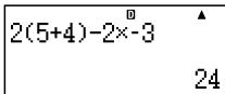 CASIO FX92 COLLEGE - Saisie d'une expression dans le format ordinaire - 2