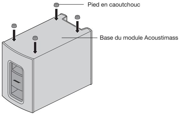 BOSE SOUNDTOUCH 220 - Fixation des pieds en caoutchouc au module acoustimass - 1