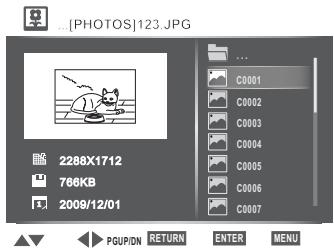 TOSHIBA SD5010KE - Press to select the Music, Picture or Video icon, and then press ENTER. (For example: selecting the Picture icon) - 1
