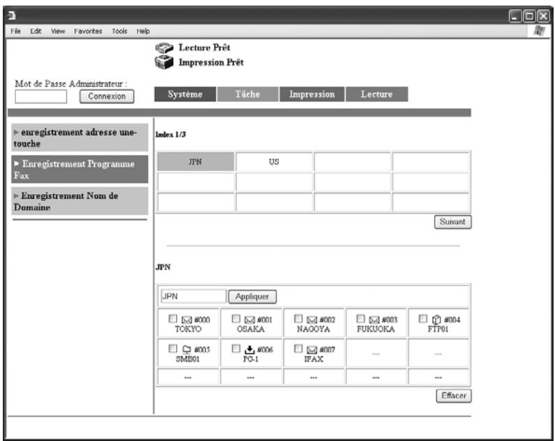 KONICA MINOLTA BIZHUB C224 - BIZHUB C224E - Effacer un programme fax - 1