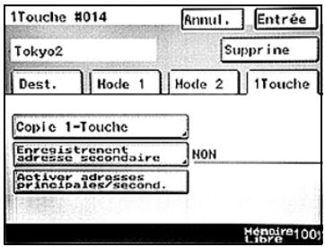 KONICA MINOLTA BIZHUB C224 - BIZHUB C224E - Enregistrer/effacer une adresse secondaire - 1