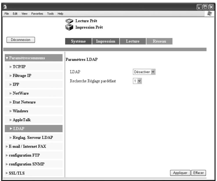 KONICA MINOLTA BIZHUB C224 - BIZHUB C224E - Spécifier les paramètres LDAP - 1