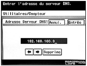 KONICA MINOLTA BIZHUB C224 - BIZHUB C224E - Adresse serveur DNS - 2