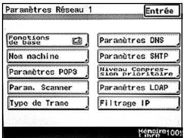 KONICA MINOLTA BIZHUB C224 - BIZHUB C224E - Pour spécifier les paramètres réseau de départ. - 6