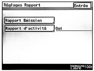 KONICA MINOLTA BIZHUB C224 - BIZHUB C224E - Spécifier les paramètres du rapport d'activité - 2