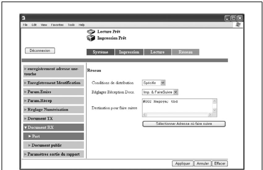 KONICA MINOLTA BIZHUB C224 - BIZHUB C224E - Spécifier le traitement des documents reçus sur chaque ligne - 2