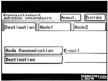KONICA MINOLTA BIZHUB C224 - BIZHUB C224E - Enregistrer/effacer une adresse secondaire - 3