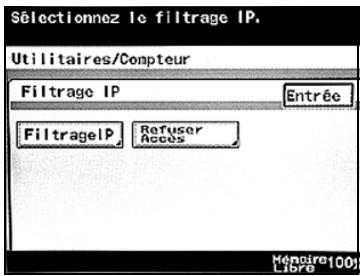 KONICA MINOLTA BIZHUB C224 - BIZHUB C224E - Pour spécifier les réglages de filtrage IP - 1