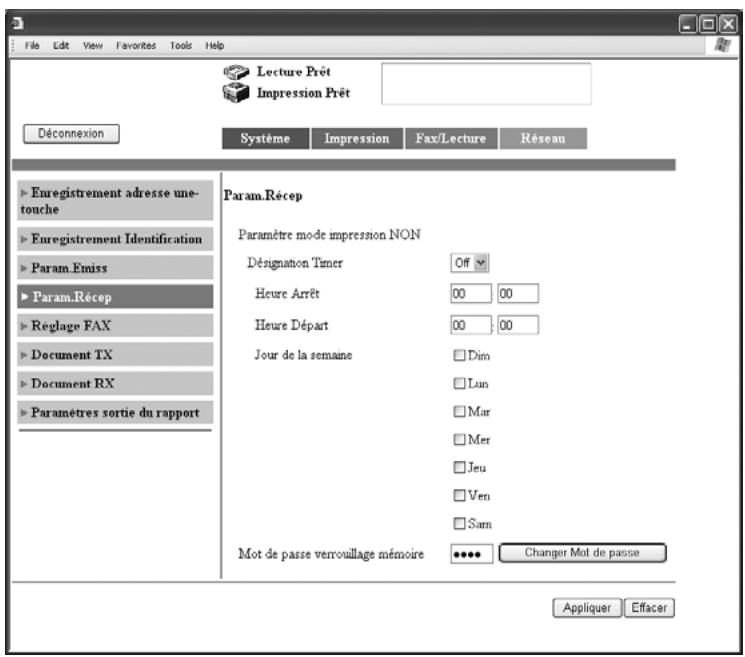KONICA MINOLTA BIZHUB C224 - BIZHUB C224E - Spécifier les paramètres réception - 1