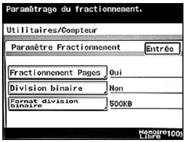 KONICA MINOLTA BIZHUB C224 - BIZHUB C224E - Paramètres fractionnement - 2