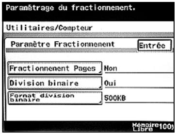KONICA MINOLTA BIZHUB C224 - BIZHUB C224E - Paramètres fractionnement - 3