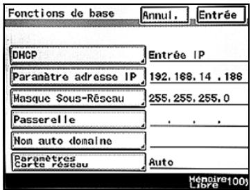 KONICA MINOLTA BIZHUB C224 - BIZHUB C224E - Paramètre d'adresse IP - 1