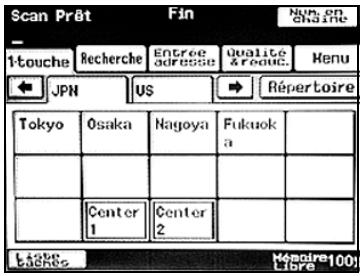 KONICA MINOLTA BIZHUB C224 - BIZHUB C224E - Spécifier une destination en appuyant sur un bouton 1-touche - 2