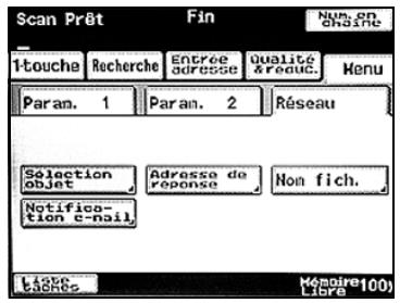 KONICA MINOLTA BUSINESS HUB 282 & BIZHUB 282 - Appuyez sur [réseau], puis [notification e-mail]. - 1