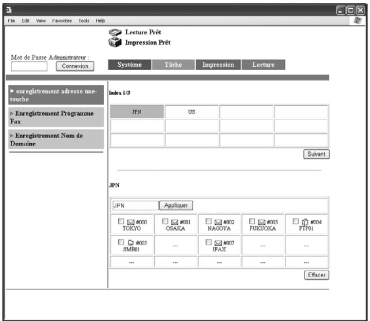 KONICA MINOLTA BUSINESS HUB 282 & BIZHUB 282 - Enregistrer une adresse 1-touche - 1