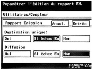 KONICA MINOLTA BUSINESS HUB 282 & BIZHUB 282 - Spécifier les paramètres du rapport emission - 3