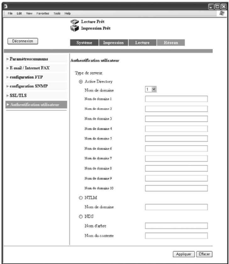 KONICA MINOLTA BUSINESS HUB 282 & BIZHUB 282 - Spécifier la configuration de l'authentification utilisée - 1
