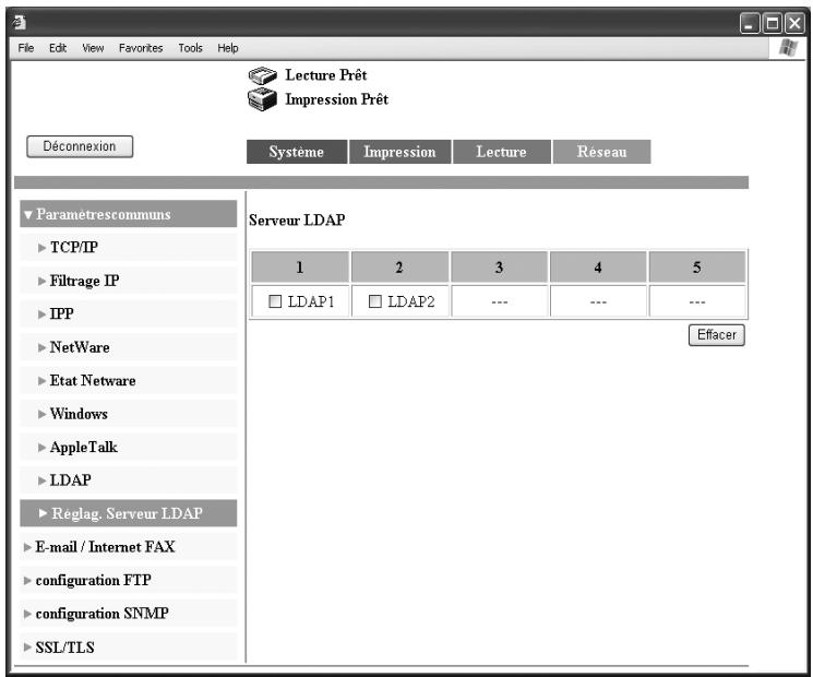 KONICA MINOLTA BUSINESS HUB 282 & BIZHUB 282 - Enregistrement d'un serveur LDAP - 1