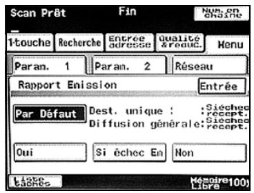 KONICA MINOLTA BUSINESS HUB 282 & BIZHUB 282 - Spécifier les conditions d'impression du rapport d'émission - 2
