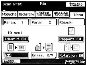 KONICA MINOLTA BUSINESS HUB 282 & BIZHUB 282 - Appuyez sur [param. 1], faites sur [rapport EM] - 1