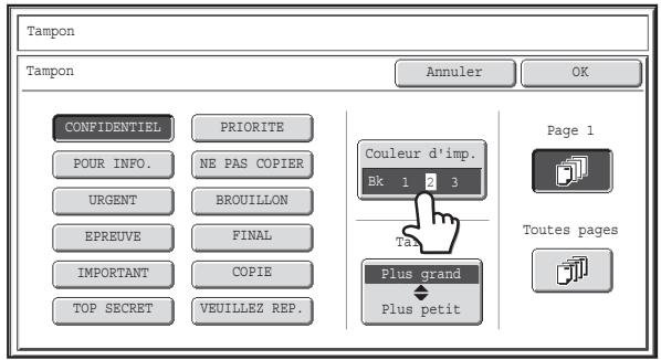 SHARP MX 2614 - Appuyez sur la touche [tampon] dans l'écran de sélection du tampon. - 2