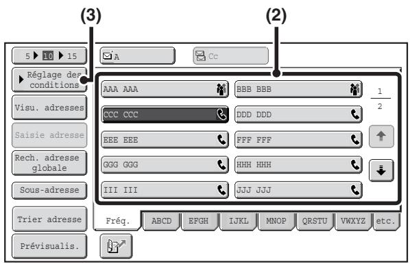 SHARP MX 2614 - Utilisation de la VITRE d'exposition pour envoyer une telecopie en mode transmission directe - 5