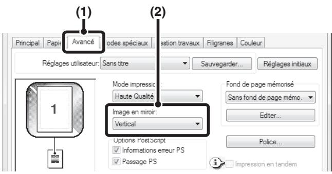 SHARP MX 2614 - Inversion de l'image (IMAGE en miroir) - 2